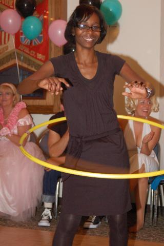 Woman with a hula hoop